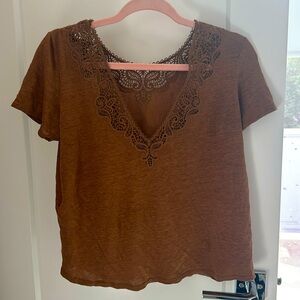 Lace trim Sezane Elea top